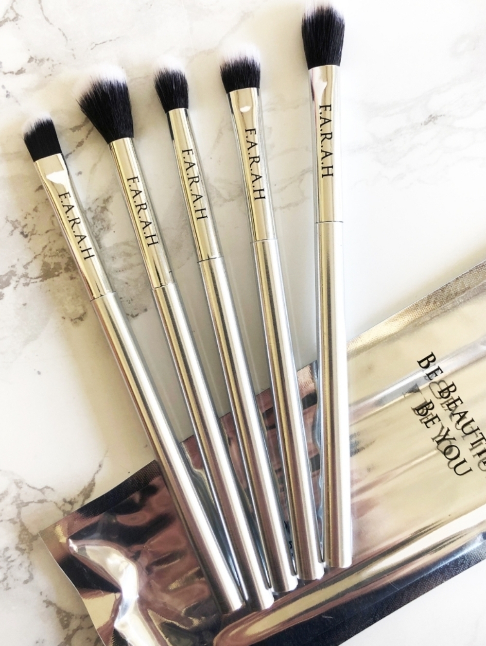 F.A.R.A.H. Eye Perfection 5pc Make-Up Cosmetics Brushes Set NWT